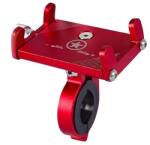 Spyral Star kormányra szerelhető okostelefon tartó, alu, piros