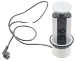 FK technics Csatlakozó aljzatoszlop asztallaphoz 2x230V +USB-A 3, 1A +UBS-C 15, 5W 230V 4739532 (FK0221)