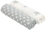 NEW BABY Prosop din tetracloth New Baby Softy 90 x 110 cm 2 buc. gri-alb Prosop