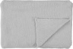 Marc O'Polo Pled Nordic Knit 130 x 170 cm argintiu din bumbac organic (730132-491-005)
