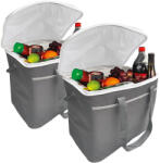  HomeLife Hűtőtáska 32 literes, szürke - 2db