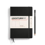 LEUCHTTURM1917 Medium A5 sima lapos NOTEBOOK, black