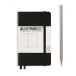 LEUCHTTURM1917 A6 Pocket sima lapos NOTEBOOK, black