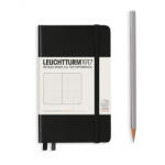 LEUCHTTURM1917 A6 Pocket pontozott lapos NOTEBOOK, black