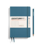 LEUCHTTURM1917 Hardcover B6+ pontozott lapos notebook, stone blue