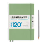LEUCHTTURM1917 Medium Edition 120g A5 pontozott lapos NOTEBOOK, sage