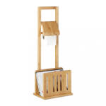 Relaxdays Bambusz 2in1 WC-papírtartó és újságtartó 10020293