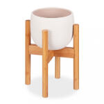 Relaxdays Bambusz virágtartó állvány natúr 10028820