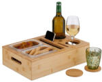 Relaxdays Bambusz tálca harapnivalók és italok tárolására 10049432