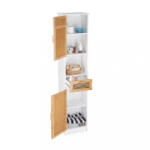 Relaxdays Polly Magas fürdőszobai szekrény fehér-barna 10021846