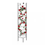 Relaxdays Vintage fém rácsos ívelt növényfuttató fekete 10030853