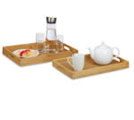 Relaxdays Reggeliző tálca bambusz 2 db-os szett 10020234