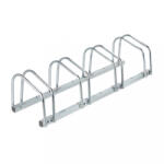 Relaxdays Ezüst színű kerékpártartó 4 kerékpárhoz 10043631
