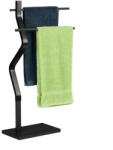 Relaxdays Törülközőtartó hajlított stílusban fekete 85x43, 5x20 cm 10046876