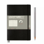 LEUCHTTURM1917 Paperback B6+ vonalas SOFTCOVER notebook, black