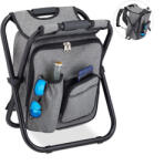 Relaxdays Kempingszék és hátizsák 2in1 szürke - fekete 43 x 35 x 29 cm 10031575