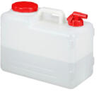 Relaxdays Víztároló kanna csappal műanyag 15 literes fehér - piros 10030916_15_rt