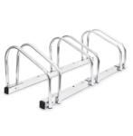 Relaxdays Acél kerékpártároló állvány 3 kerékpár tárolására, falra is szerelhető 10017694