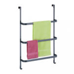 Relaxdays Ajtóra akasztható törölközőtartó antracit 85x54, 5x15 cm 10047840