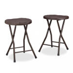 Relaxdays BASTIAN összecsukható polirattan kerti ülőke sötétbarna 10020762_db