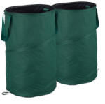 Relaxdays Pop-up kerti gyűjtőzsák 2 db-os szett 120 L zöld 10026438