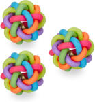 Relaxdays Kutyajáték színes csengő labda 3 db-os készlet 10043106