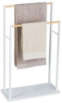 Relaxdays Szabadon álló törölközőtartó fehér 91, 5x57x25 cm 10046269