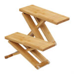 Relaxdays Bambusz összecsukható WC sámli 2 részes 10048535