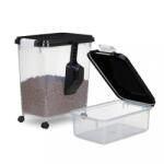 Relaxdays Kutyaeledel tároló doboz 2 db készlet 10 és 30 literes 10048220