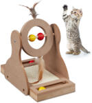 Relaxdays Macskakaparó interaktív játék szizál szőnyeggel 10045530