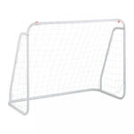 Relaxdays Fehér focikapu acél vázzal 96 x 124 x 61 cm 10048847