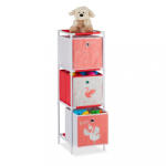 Relaxdays Hattyú mintás játéktároló komód 3 dobozos 10028892_3
