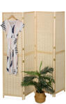 Relaxdays Bambusz paraván 4 fallal natúr 180x182x2 cm 10050491