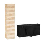 Relaxdays XXL jenga torony fából készült 90x21x21 cm 10035428