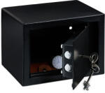 Relaxdays Fekete fali széf kulccsal 17x23x17 cm 10050124