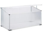 Relaxdays Mini melegház átlátszó 100x50x40-50 cm 10022823