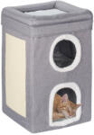 Relaxdays Macskabarlang 3 szintes kaparófallal szürke-fehér 63x40x40 cm 10049932