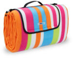 Relaxdays Piknik takaró 200x200 cm színes csíkos 10025983