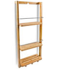 Relaxdays Bambusz fürdőszoba polc törölköző akasztóval 10017163