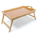 Relaxdays Reggelizőtálca bambusz összecsukható 10018881