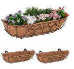 Relaxdays Balkonláda virágtartó erkélyre 3 db-os szett 10037892