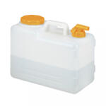 Relaxdays Víztároló kanna csappal 15 literes fehér-narancssárga 10036880_672