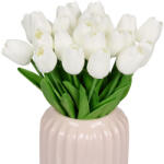 Relaxdays Tulipánok művirág 24 darabos készletben fehér 10050345_49