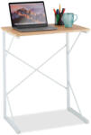 Relaxdays Modern laptop asztal fehér-barna 75x60x40 cm 10049645