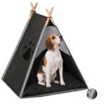 Relaxdays Kutyasátor fekhely sötétszürke 70, 5 cm 10029925_709