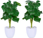 Relaxdays Monstera művirág 2 db-os készlet 10045558