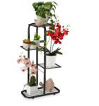 Relaxdays Fém viráglépcső 4 szintes fekete 81x44x24, 5 cm 10036801_46