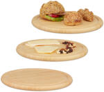 Relaxdays Bambusz reggeliződeszka 3 db-os készlet 10047481