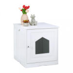 Relaxdays Macskatoalett fehér 52x48x53 cm 10041295
