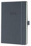 Sigel Határidőnaptár 2026 heti SIGEL A/5 kemény borító, Conceptum sötét szürke (C2666)